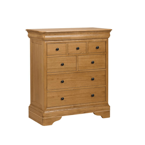 Bordeaux 4+3 Wide Chest Oak