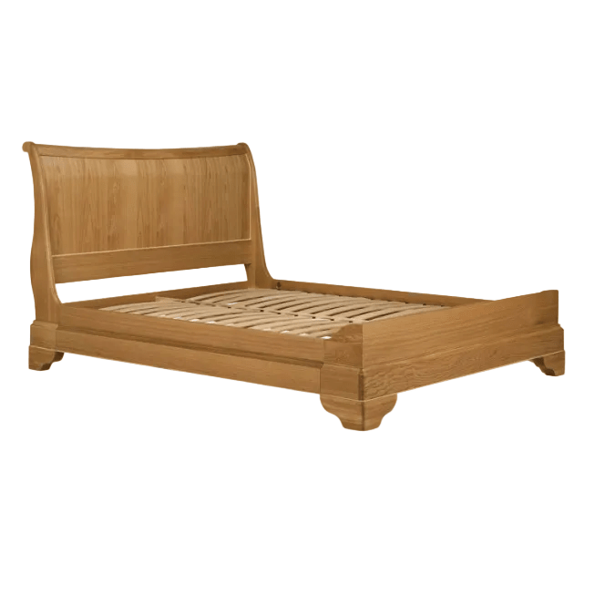 Bordeaux Oak Sleigh Bedstead 4'6" Double,5' Kingsize,6' Super King