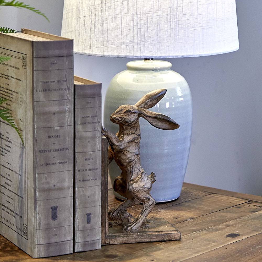 Boxing Hare Bookends