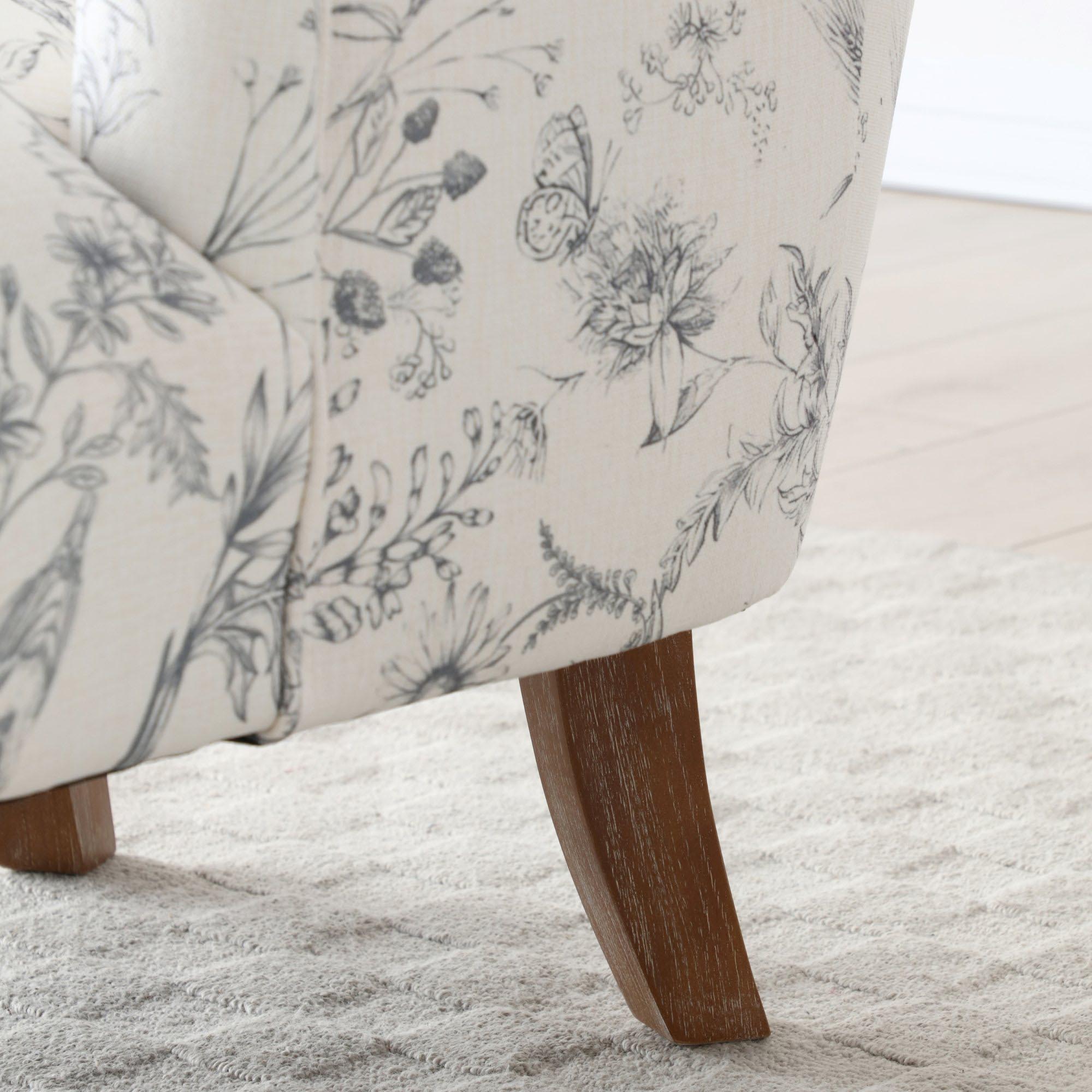 Brooke Chair Antheia Charcoal Linen,Antheia Cream Linen,Meadow Print Natural
