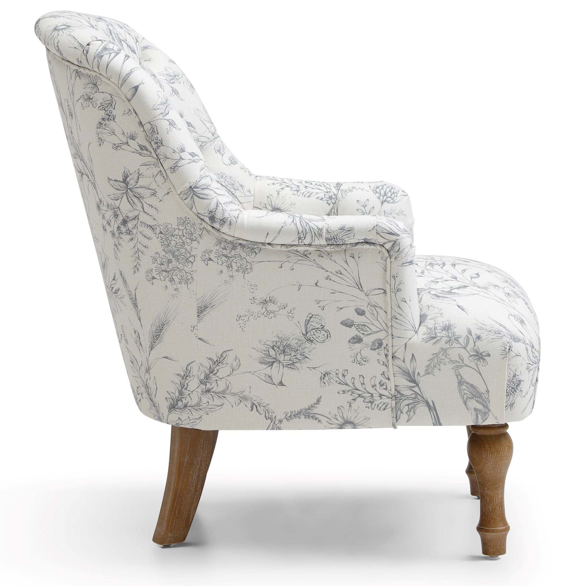 Brooke Chair Antheia Charcoal Linen,Antheia Cream Linen,Meadow Print Natural