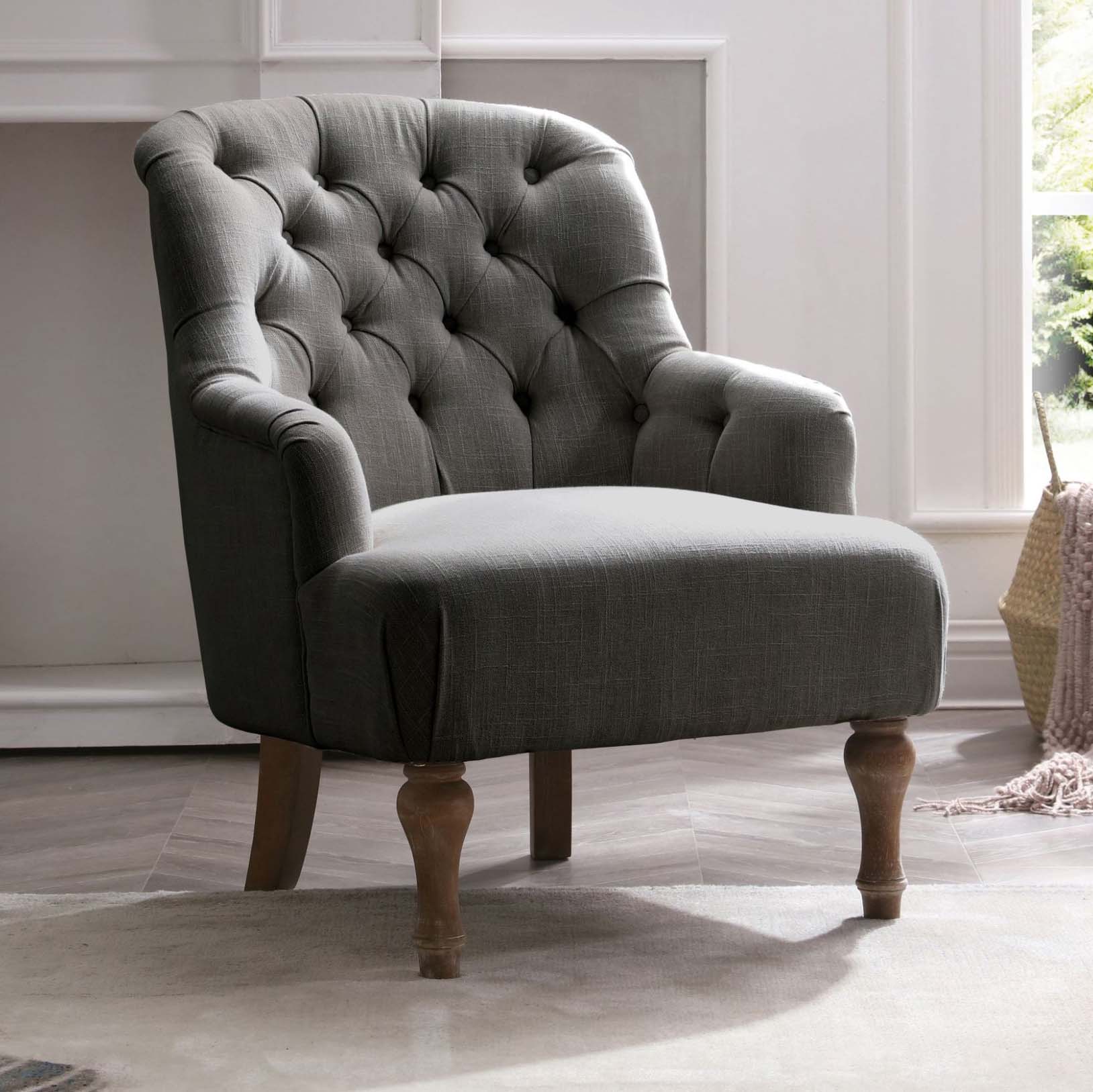 Brooke Chair Antheia Charcoal Linen,Antheia Cream Linen,Meadow Print Natural
