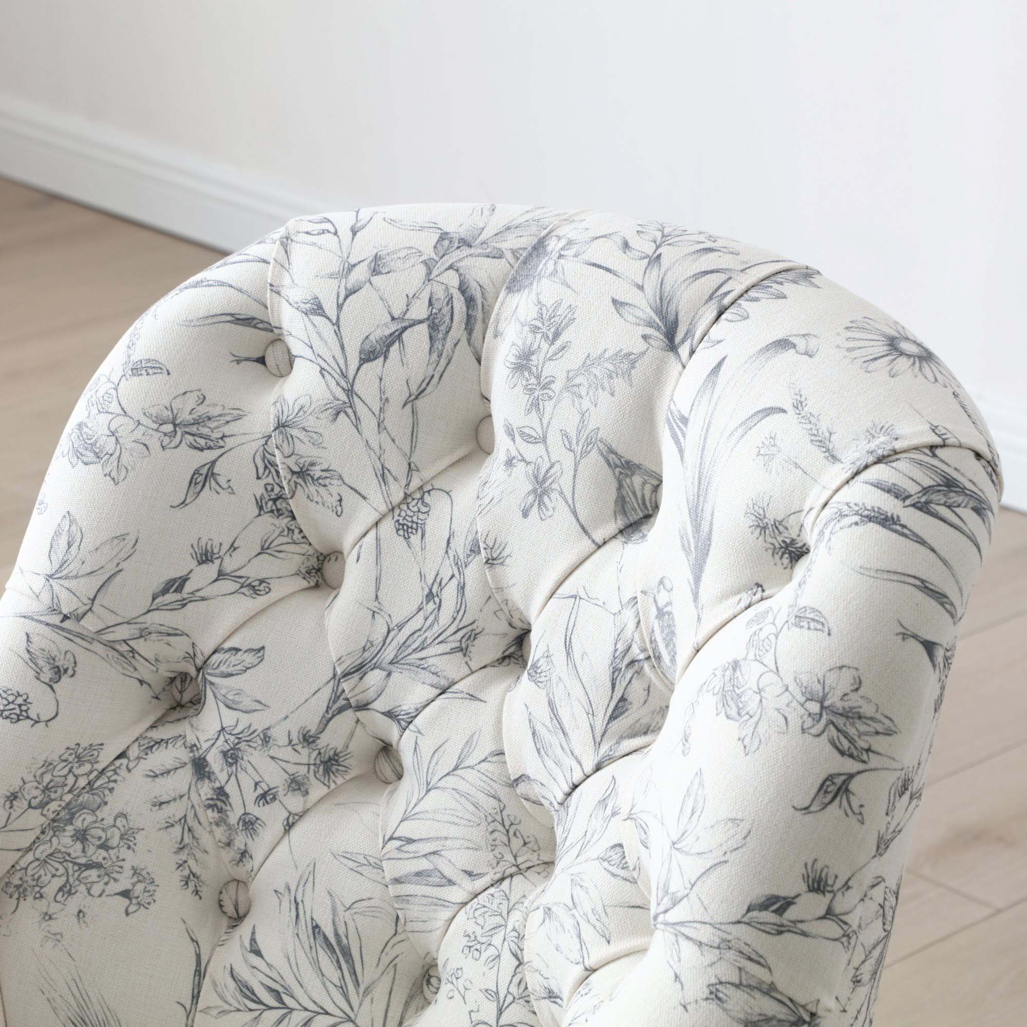 Brooke Chair Antheia Charcoal Linen,Antheia Cream Linen,Meadow Print Natural