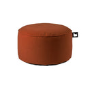 Rustic orange brushed suede circular pouffe
