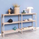 Brussels Bookcase, Low Limed Oak,Oiled Oak