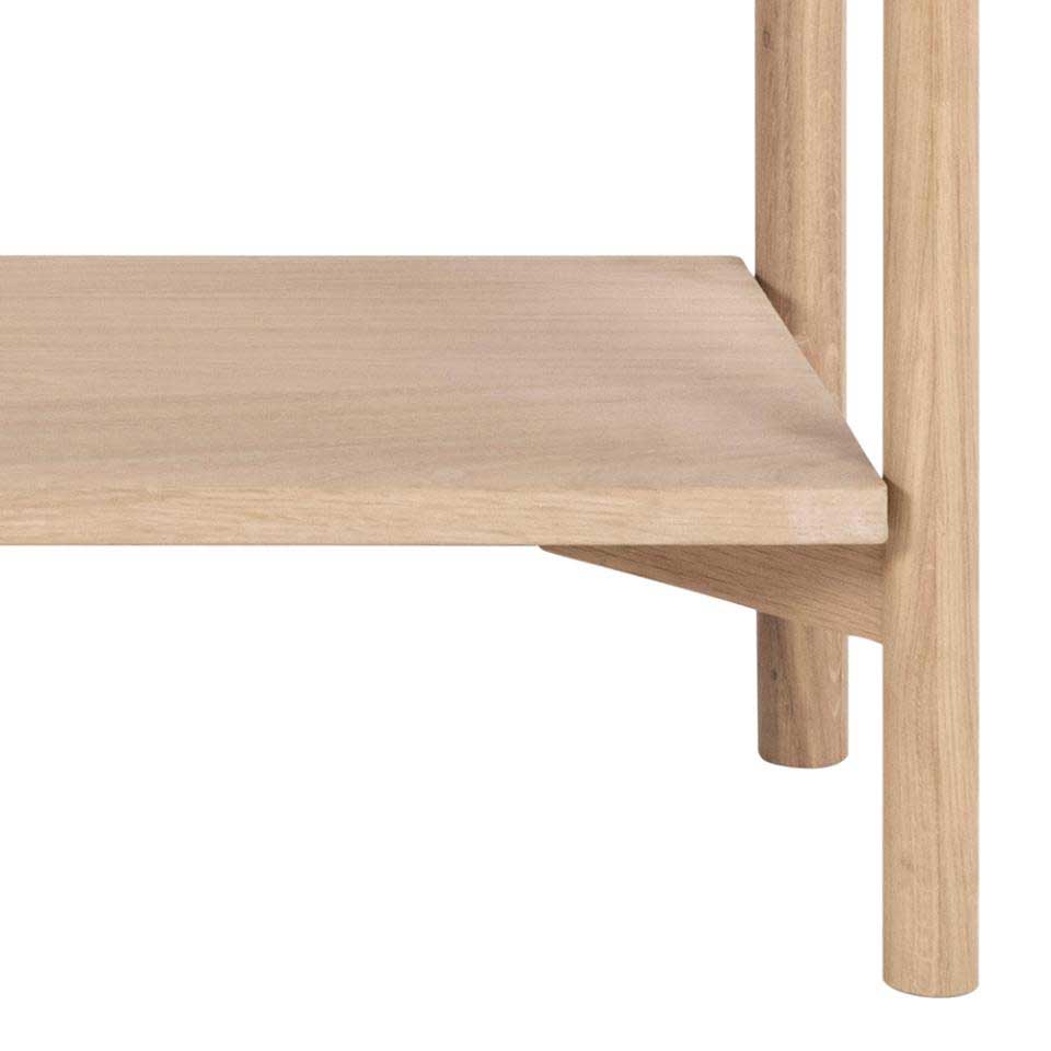 Brussels Bookcase, Low Limed Oak,Oiled Oak