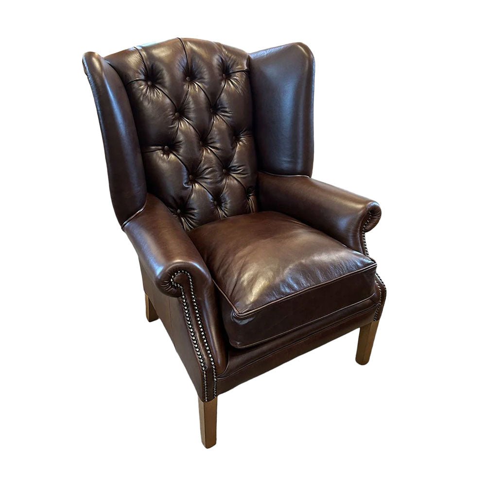 Buckingham Wing Chair Fumo Hide