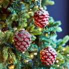 Burnt Umber Glitter Pinecone