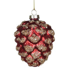 Burnt Umber Glitter Pinecone