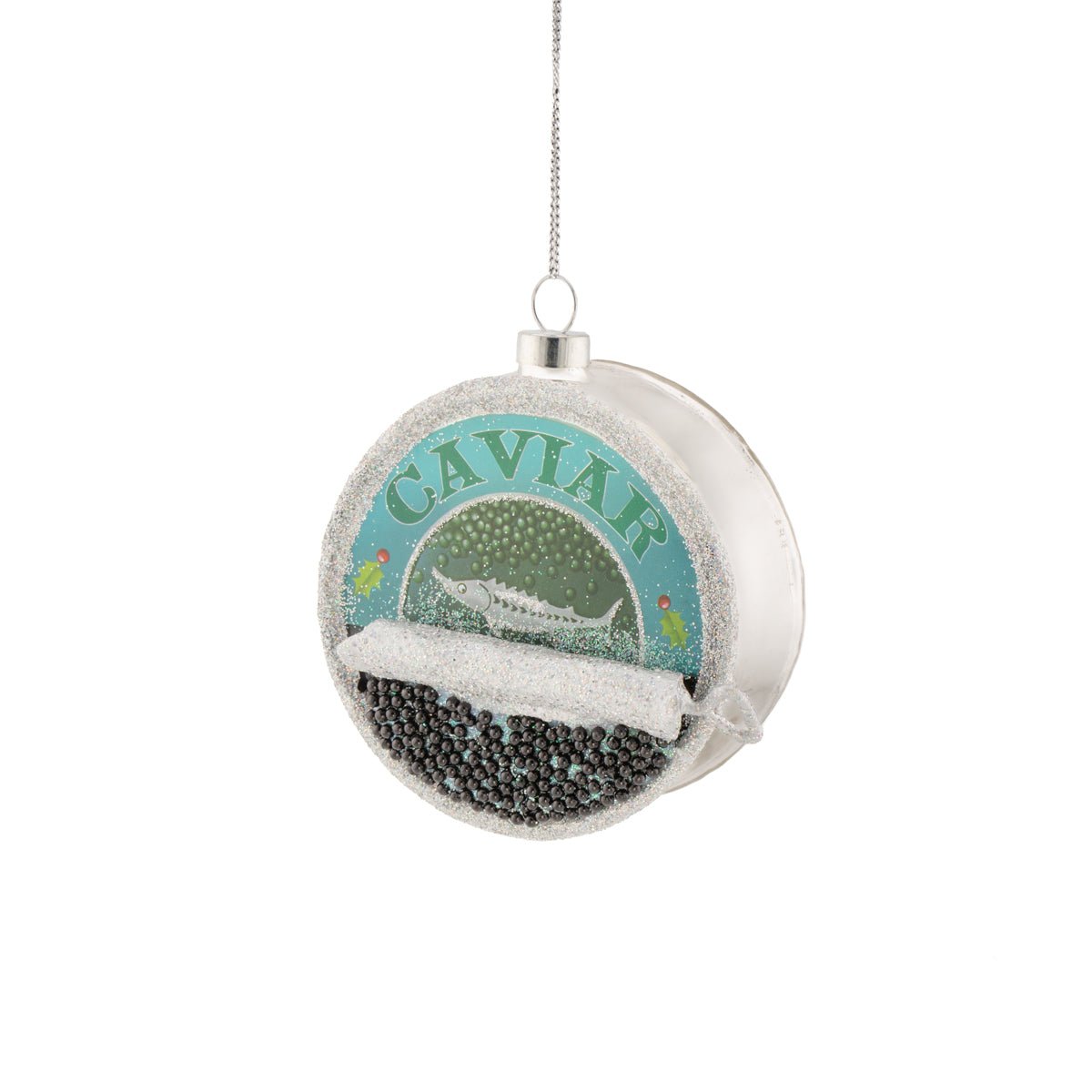 Can of Caviar Shaped Bauble - Angela Reed - Christmas Decorations