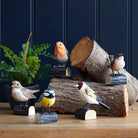 Carved Wooden Blue Tit