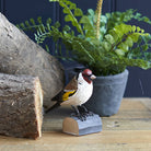 Carved Wooden Goldfinch