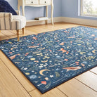 Catherine Lansfield Twilight Animals Rug, Blue 61 x 170cm,76 x 150cm,76 x 230cm,122 x 170cm,152 x 230cm