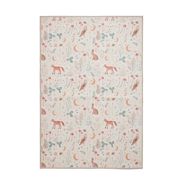 Catherine Lansfield Twilight Animals Rug, Natural 61 x 170cm,76 x 150cm,76 x 230cm,122 x 170cm,152 x 230cm