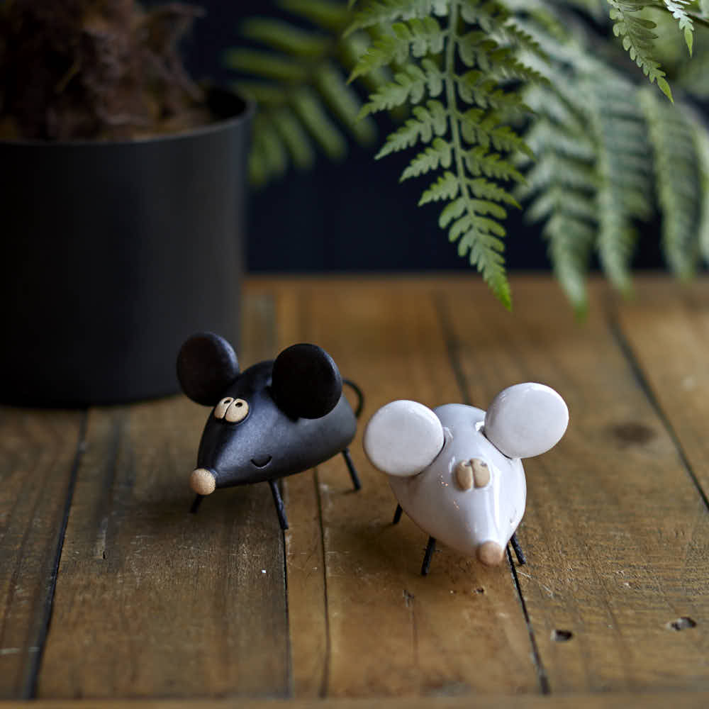 Ceramic Black Mouse