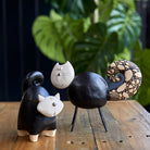 Ceramic Bushy Tail Cat, Black
