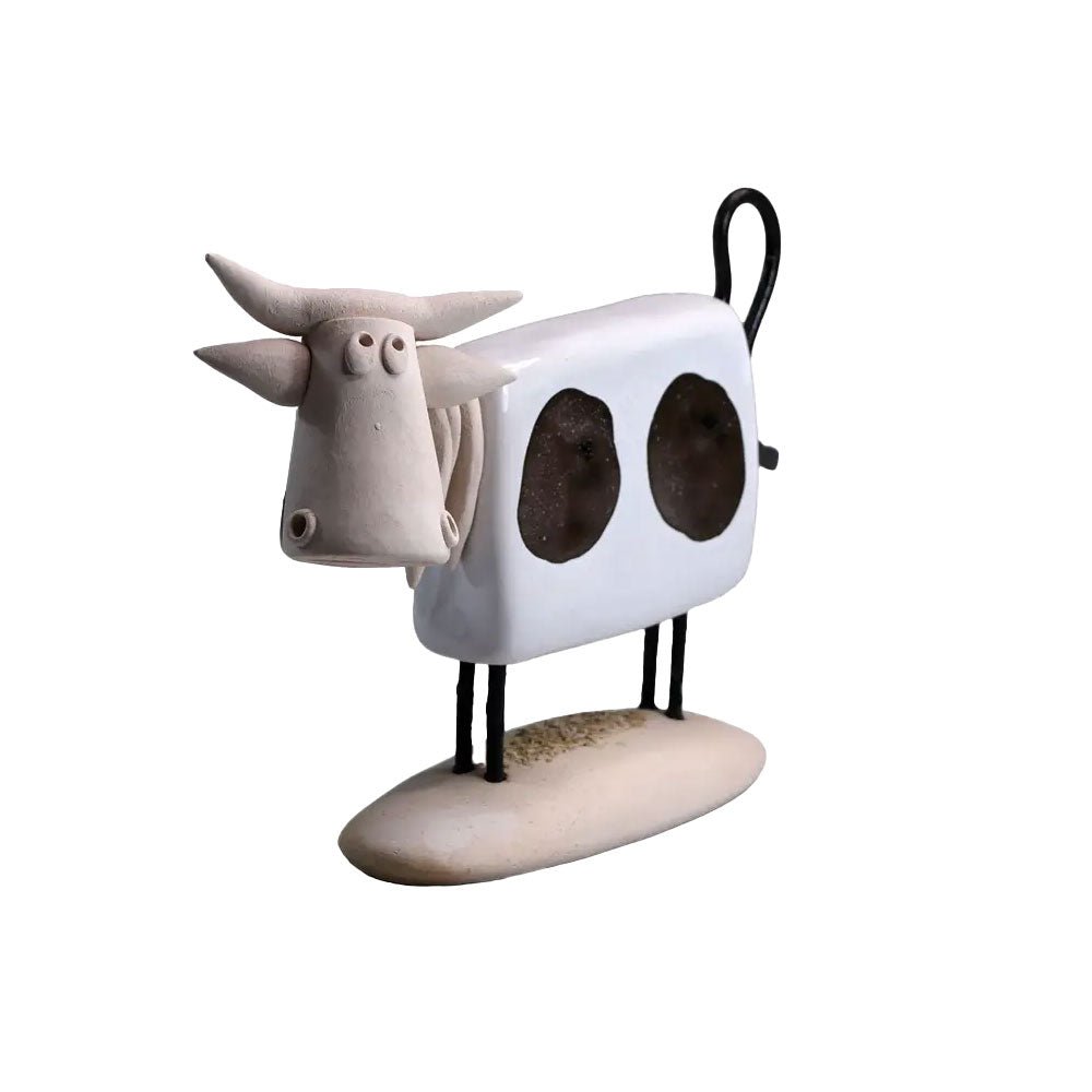 Ceramic Cow, White