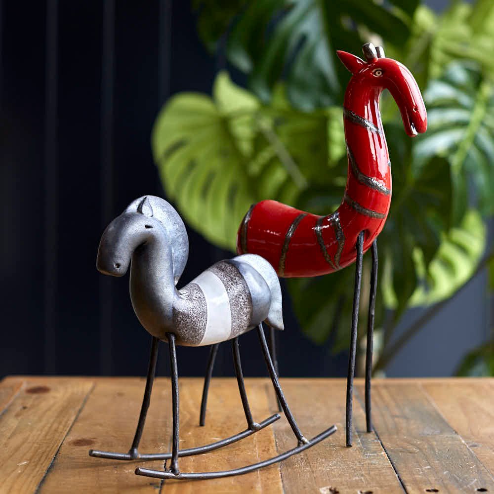 Ceramic Giraffe, Red