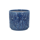 Ceramic Plant Pot, Navy Trailing Blooms Small