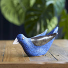 Ceramic Sitting Seagull, Navy