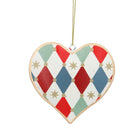 Checkered Tin Decoration - Angela Reed - Christmas Decorations