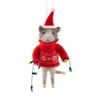 Christmas Shopping Cat Felt Decoration - Angela Reed - Christmas Decorations