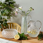 Clear Glass Hobnail Jug
