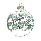 Clear Mistletoe Garland Bauble - Angela Reed - Christmas Decorations