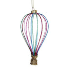 Clear Sparkling Hot Air Balloon Bauble - Angela Reed - Christmas Decorations