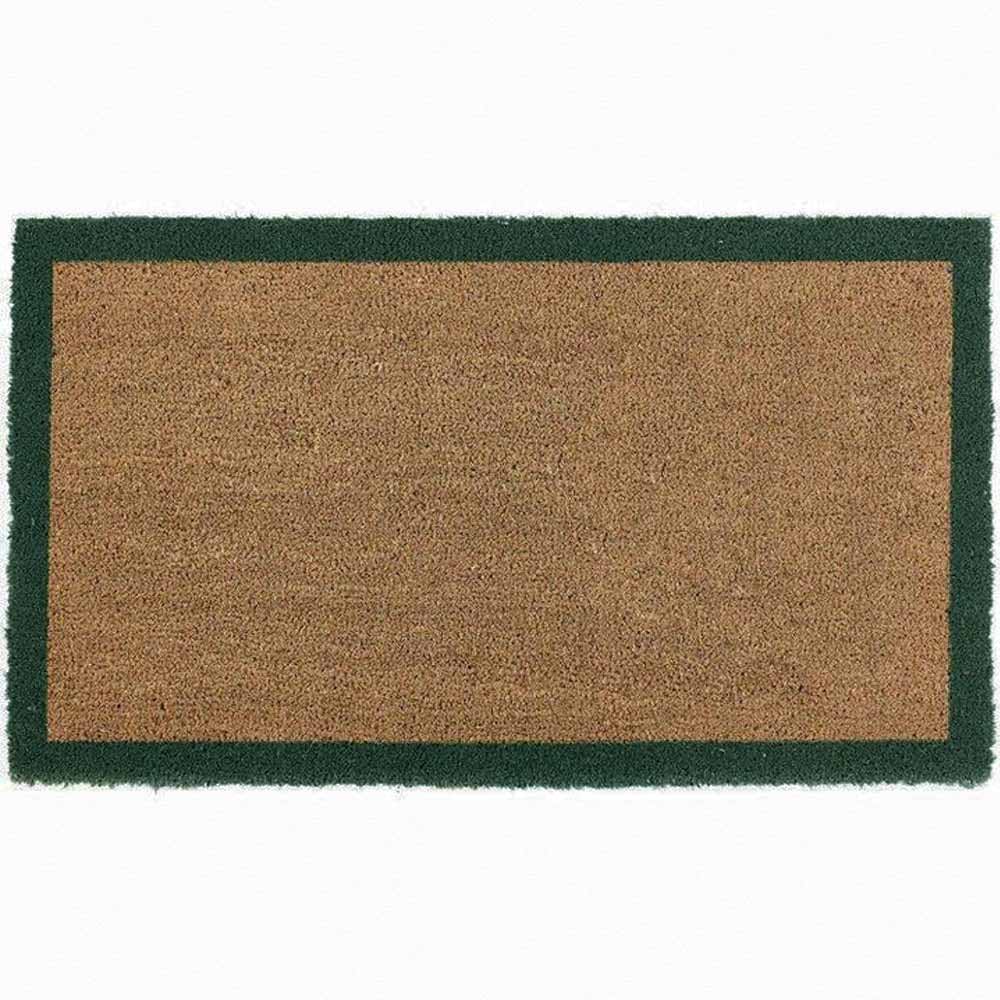 Coir Border Door Mat, Green