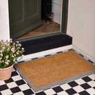 Coir Border Door Mat, Taupe