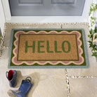 Coir Hello Scallop Door Mat