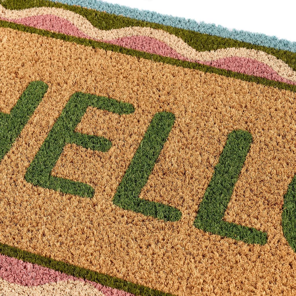 Coir Hello Scallop Door Mat