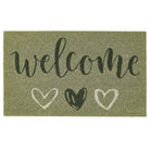 Coir Welcome Door Mat, Sage