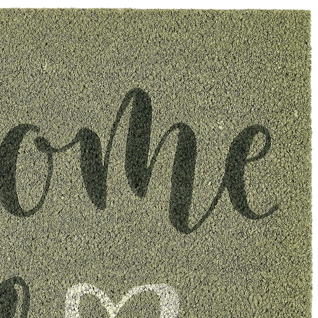 Coir Welcome Door Mat, Sage