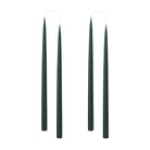 Colourful 35cm Taper Candles - 4 per gift box Forest Green