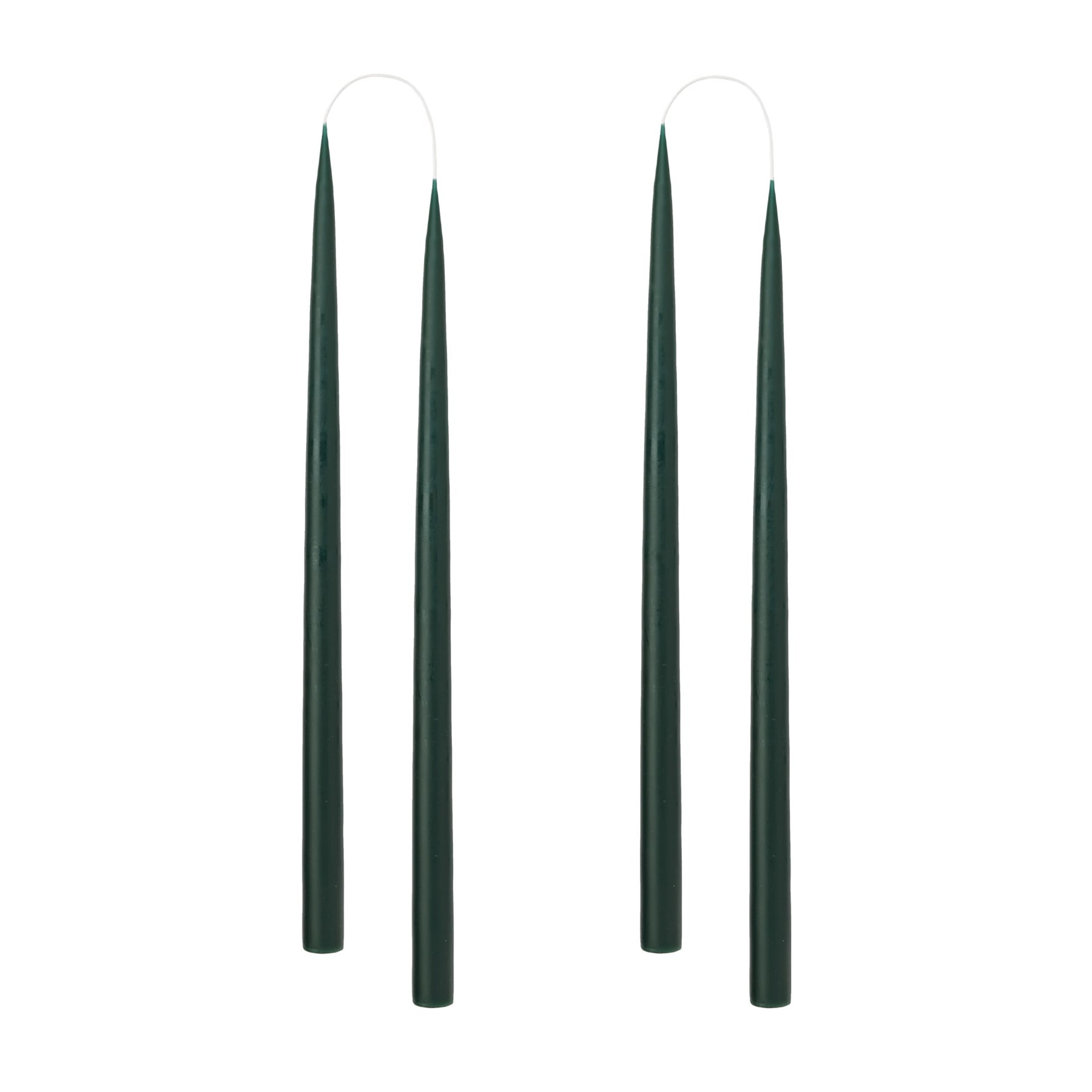 Colourful 35cm Taper Candles - 4 per gift box Forest Green