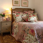 Constance Soft Pink Patchwork Cotton Bedspread Single 190 x 260 cm,One Size 250 x 260 cm - to fit Double or King Size bed,Superking 305 x 280 cm