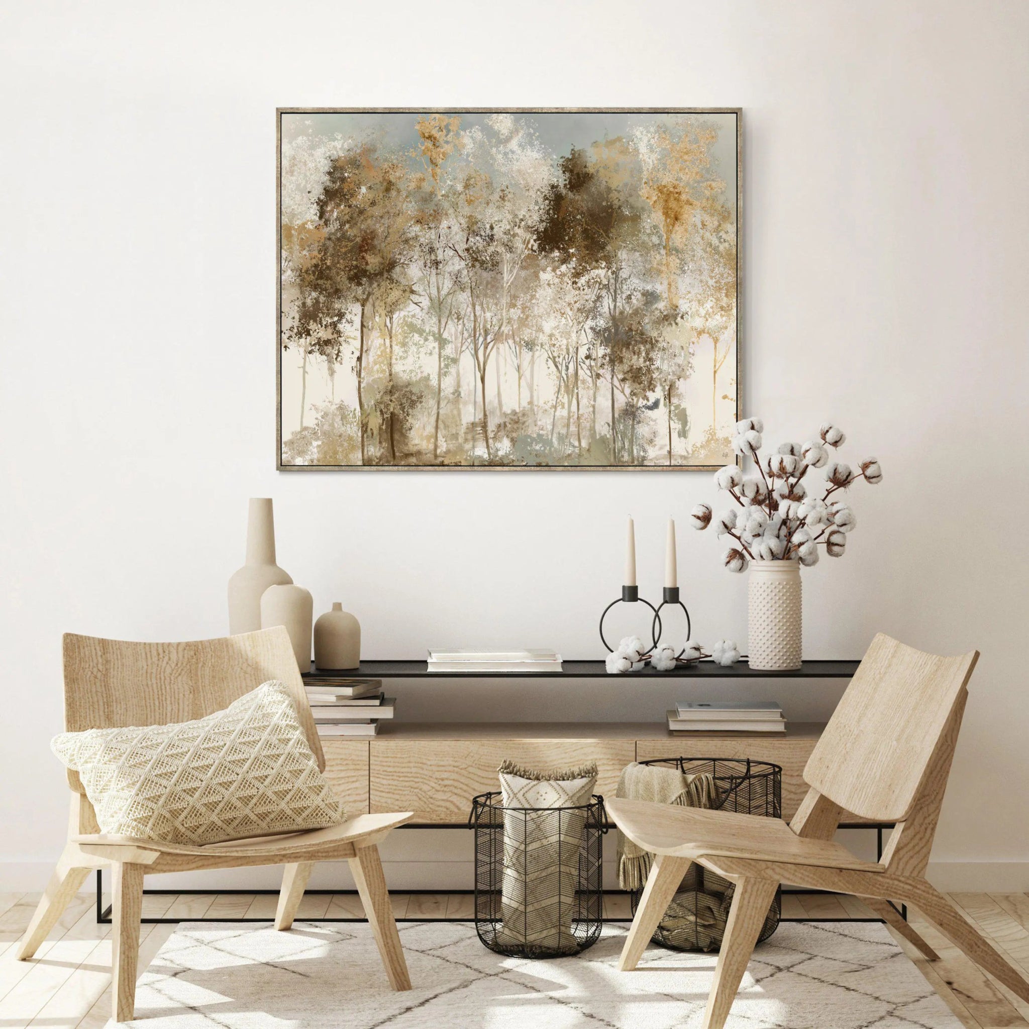 Copper Frost Framed Canvas