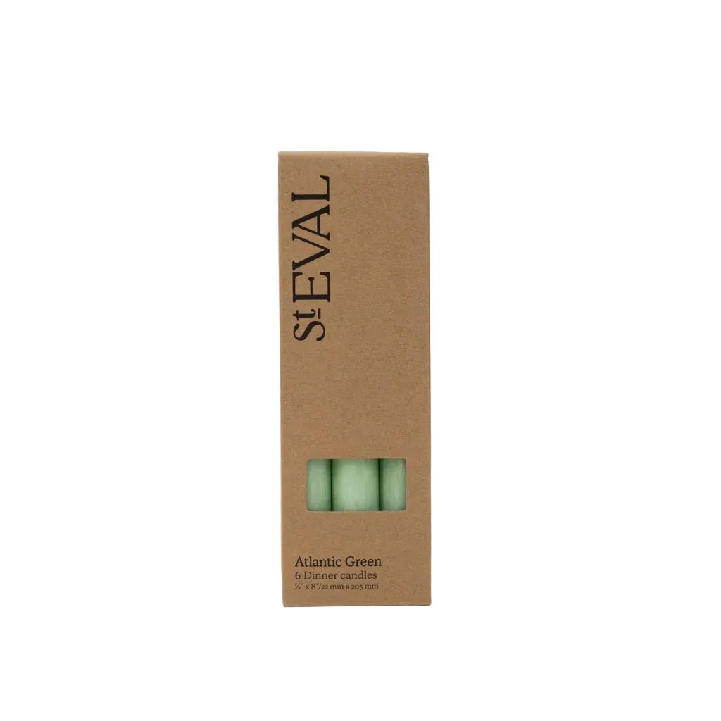 Dinner Candles, Pack of 6, Atlantic Green