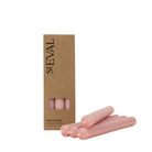 Dinner Candles, Pack of 6, Rose Quartz