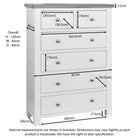 Dorset 2 Over 4 Chest White,Moon Grey,Ivory