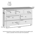 Dorset 3 Over 4 Wide Chest Ivory,White,Moon Grey