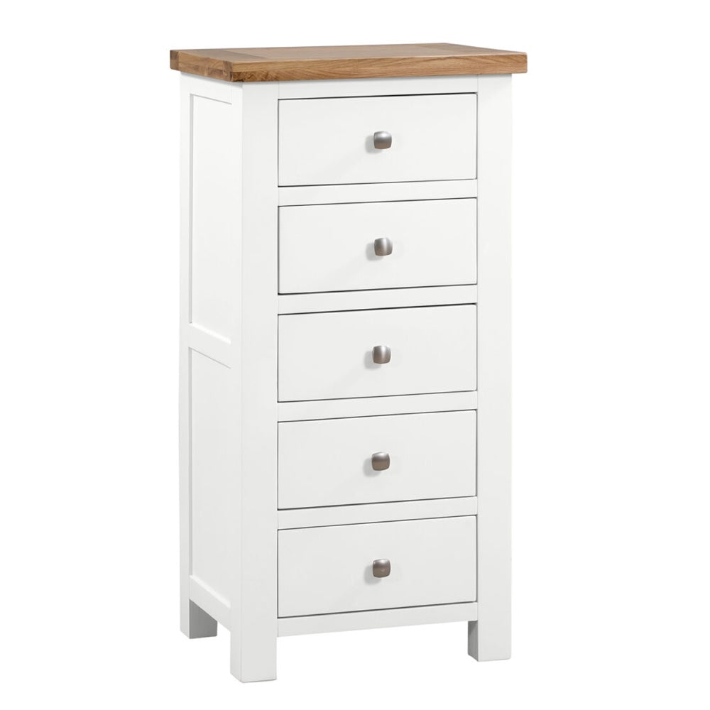 Dorset 5 Drawer Tall Chest White