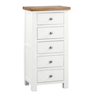 Dorset 5 Drawer Tall Chest White