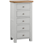 Dorset 5 Drawer Tall Chest Moon Grey