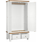 Dorset Double 2 Drawer Wardrobe White,Ivory,Moon Grey