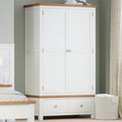 Dorset Double 2 Drawer Wardrobe White,Ivory,Moon Grey