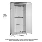 Dorset Double All Hanging Wardrobe Ivory,White,Moon Grey