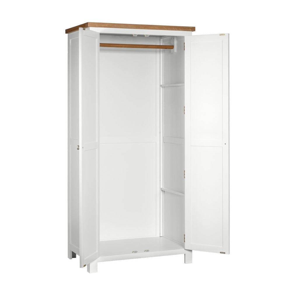 Dorset Double All Hanging Wardrobe Ivory,White,Moon Grey